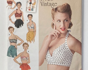 Misses’ Bra top 1950's vintage pattern by Simplicity 1426