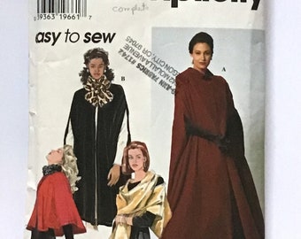 Misses’ Capes and Wrap pattern by Simplicity 7438