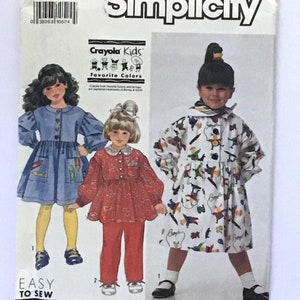 Child’s Dress or Smock, Top, Pants and Scarf pattern by Simplicity 9891