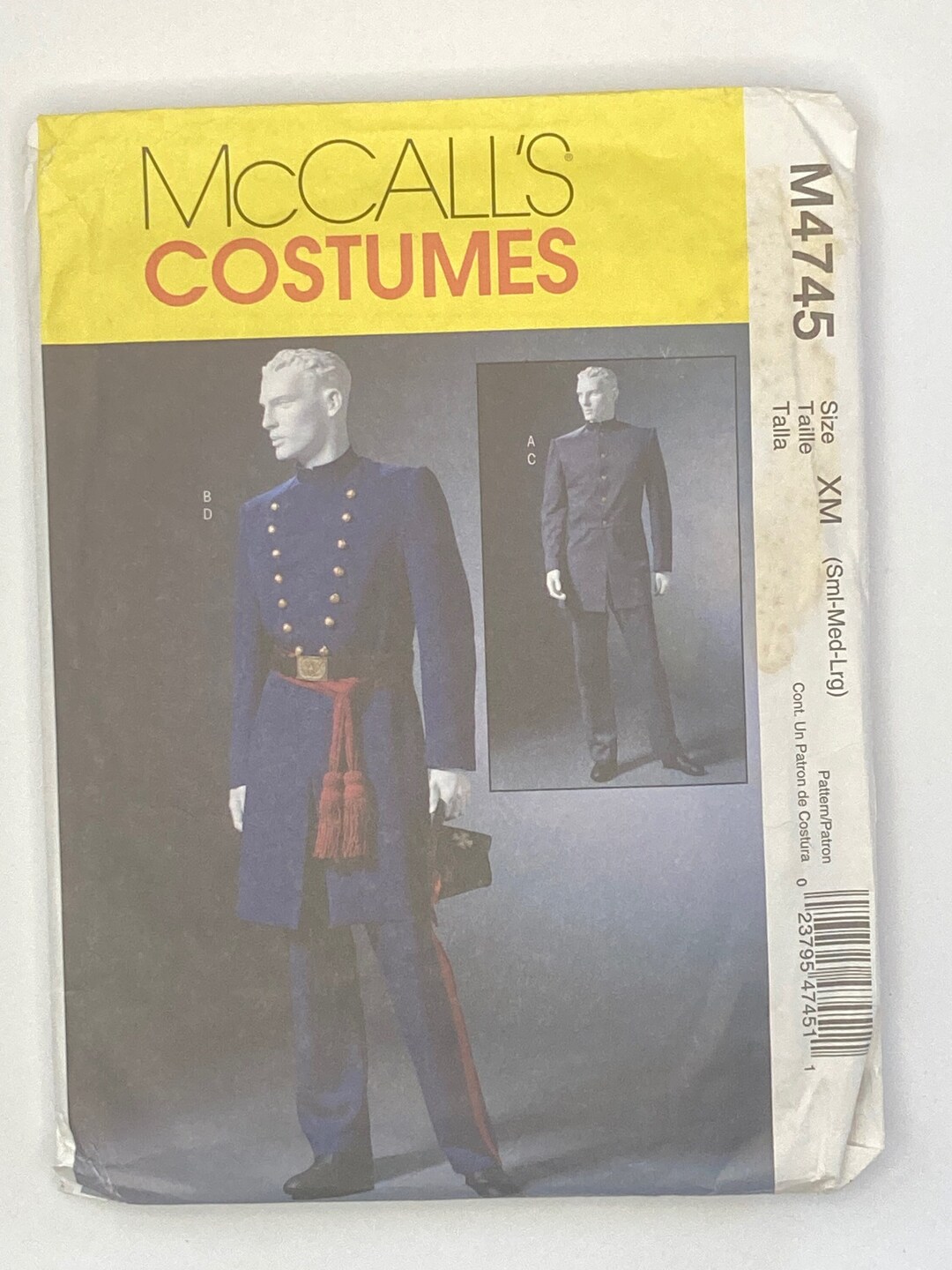 Mens Civil War Uniform Pattern by Mccall's Costumes M4745 Etsy