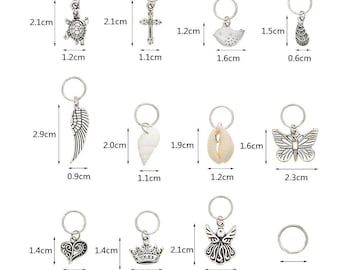 Silver Braid Accessories, Charms, Rings, Dreadlocks, BOHO braids, braid rings, bling Godess Braids