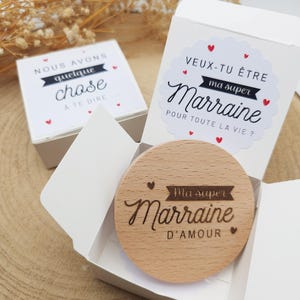 Coffret demande originale parrain, marraine, témoin mariage, cadeau original demande parrain, marraine, témoin