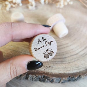 Tapón de botella de vino de madera personalizado, idea de regalo personalizado, regalo de boda personalizado para invitados, bautizo, cumpleaños, fiesta.