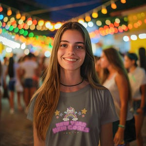 Kawaii Jugend T-Shirt - Neues Jahr, neue Ziele - Kinder T-Shirt, süßes Kinder Shirt, Kurzarm Top, Weihnachtsgeschenk, Grafik T-Shirt