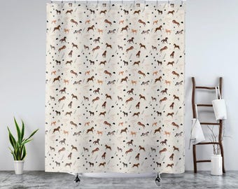 Western Shower Curtain - Cowboy Bathroom Décor, Southwestern Design, Rustic Bath Curtain, Wild West Home Decor, Vintage Western Bathroom