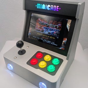 Minicade 2 Arcade - Custom Built Mini Bar Top Arcade. Silver and Galaxy Black.
