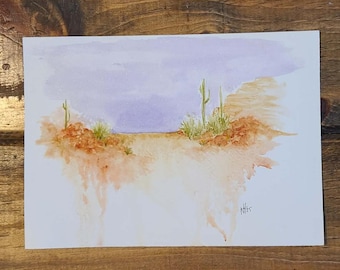 Desert Watercolor Landscape Print