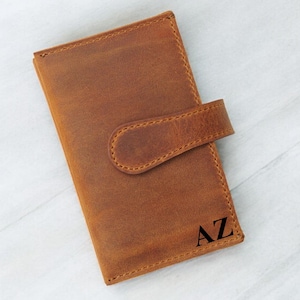 Cartera de cuero personalizada para mujer, regalo grabado, cartera única, regalo de Navidad para ella, cartera con múltiples compartimentos, cartera con forma de acordeón