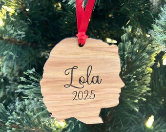 Personalized Silhouette Christmas Ornament