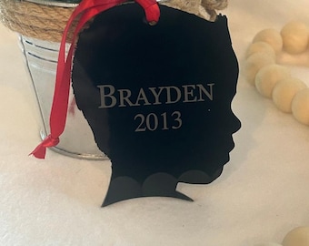 Personalized Silhouette Christmas Ornament