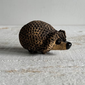 Pottery Hedgehog Figurine - Art Pottery Hedgie Statue