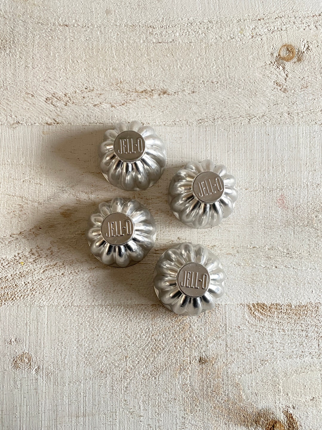 Vintage Aluminum Jello Molds Set of Four Vintage Tins Jello Etsy