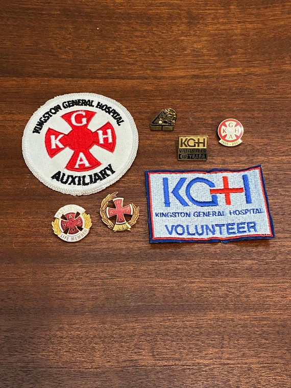 Mix of Hospital Volunteer Pins and Patches - Kings