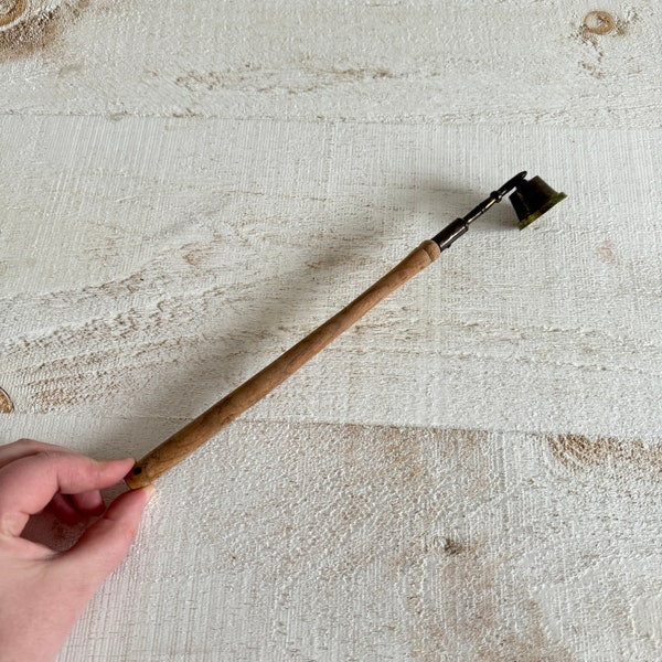 Metal Candle Snuffer with Wood Handle - Vintage Candle Snuff
