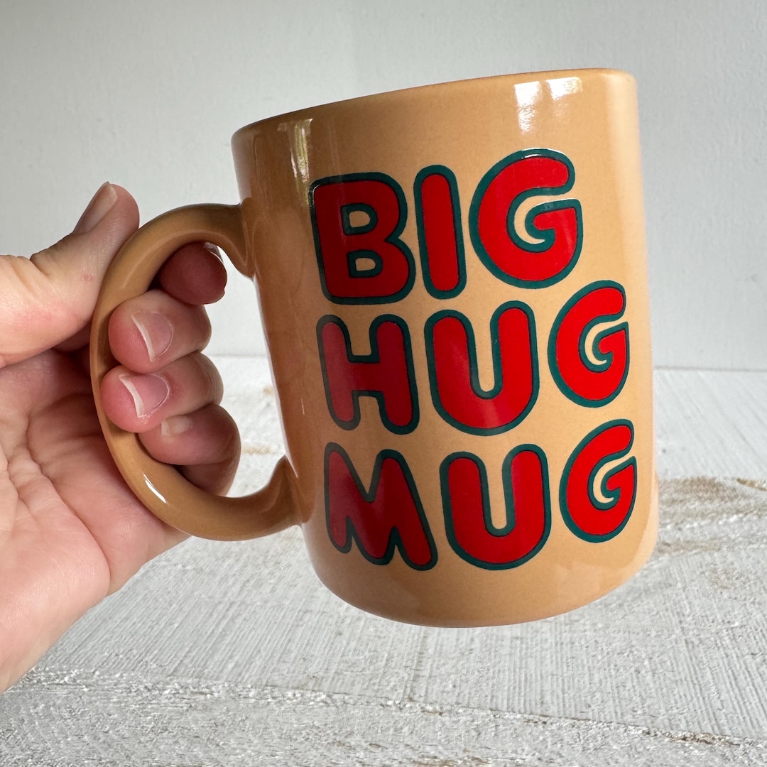 Vintage 80's FTD Ceramic Big Hug Mug - FTD Collectible Prop Mug - Big ...