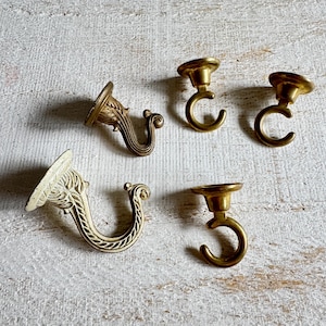 Mixed Vintage Reclaimed Hardware Lot - Vintage Wall and Ceiling Hooks