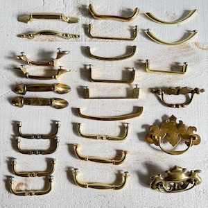 Mixed Vintage Reclaimed Hardware Lot - Vintage Furniture Replacement Pulls and Handles