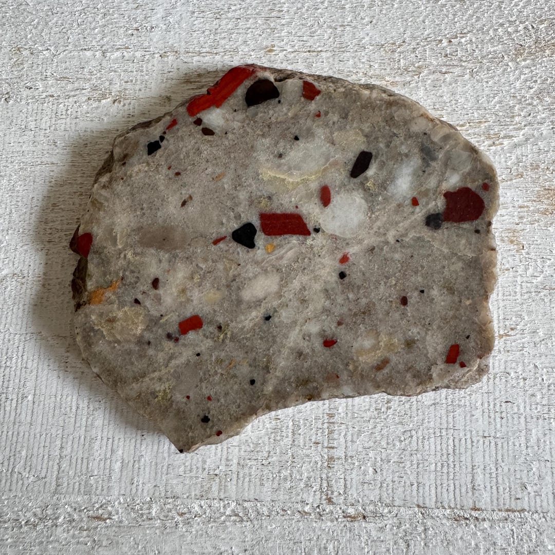 Pudding Stone Rough Rock Specimen - Raw Edge Michigan Stone Specimen - Etsy