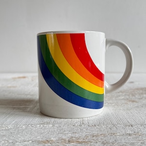 Vintage FTDA Rainbow Coffee Mug - Retro Rainbow Pride Coffee Cup by FTD - Made in Korea