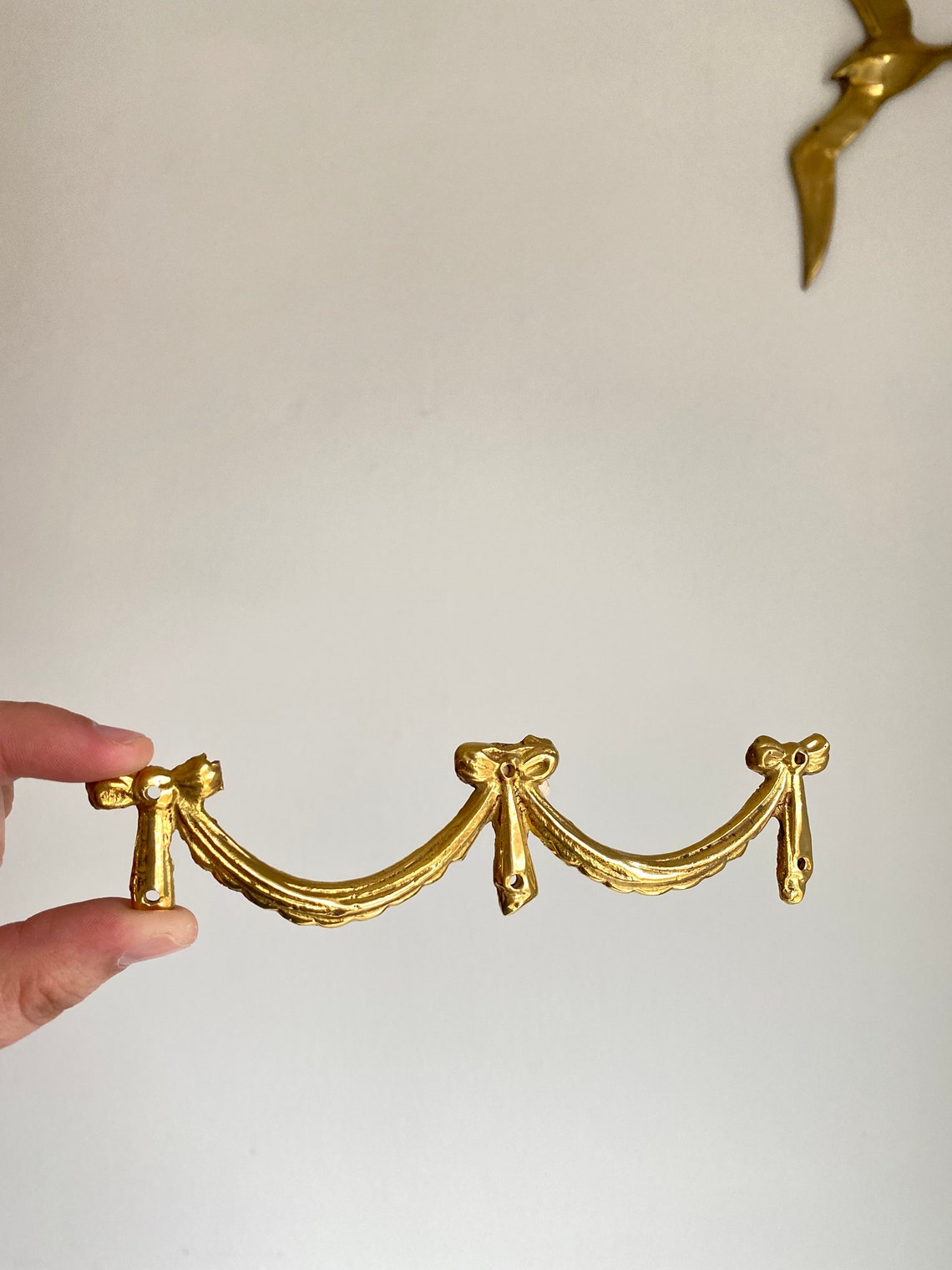 Looped Bow Style Brass Metal Furniture Embellishments Etsy