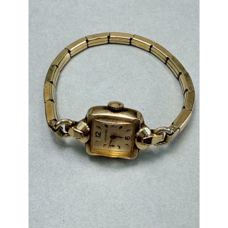 Vintage Longines Gold Filled Ladies Watch Gold Tone Parts Repair Swiss Movement bild 10