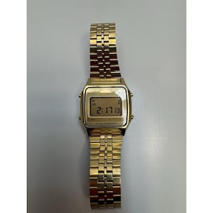 Seiko Vintage Gold Digital Alarm Chronograph Watch A914-5409 Working From 80s bild 1