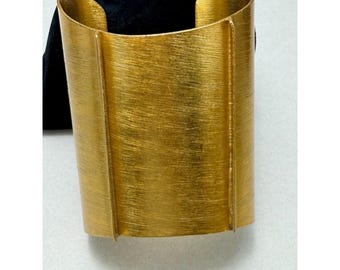 Zara Metallic Cuff Bracelet Rigid Brushed Metal Arm Band One Size Modern