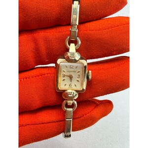 Vintage Longines Gold Filled Ladies Watch Gold Tone Parts Repair Swiss Movement bild 3