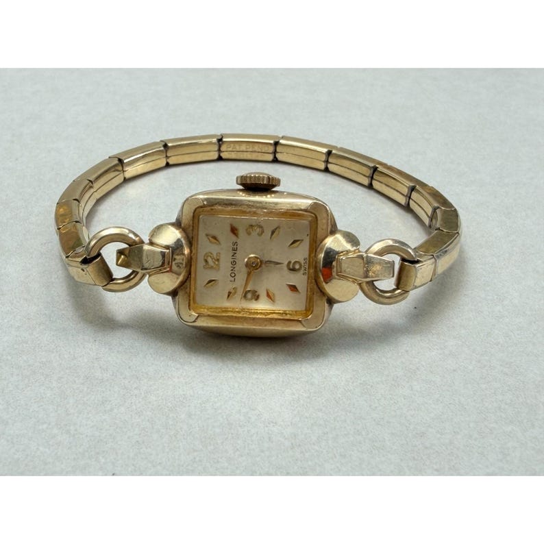 Vintage Longines Gold Filled Ladies Watch Gold Tone Parts Repair Swiss Movement bild 9
