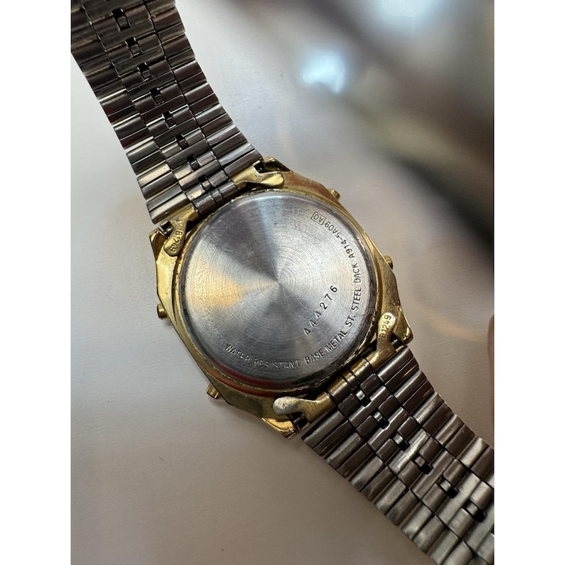 Seiko Vintage Gold Digital Alarm Chronograph Watch A914-5409 Working From 80s bild 4