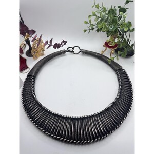 Gorgeous Silver Necklace miao chinese minority hill tribe Antique- Collar Miao