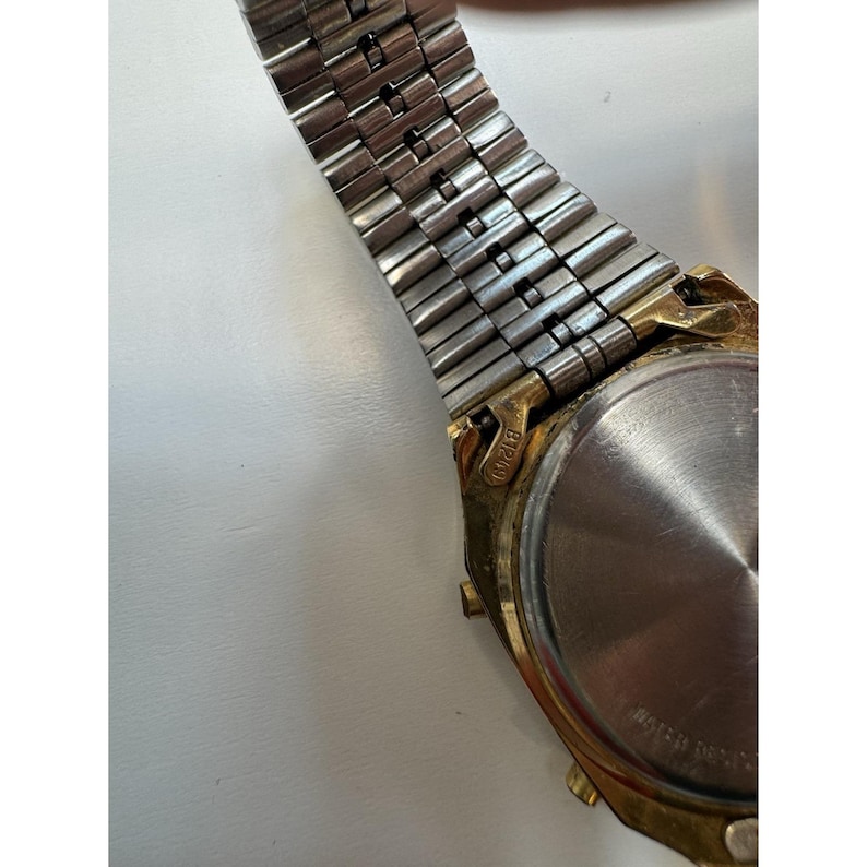 Seiko Vintage Gold Digital Alarm Chronograph Watch A914-5409 Working From 80s bild 5
