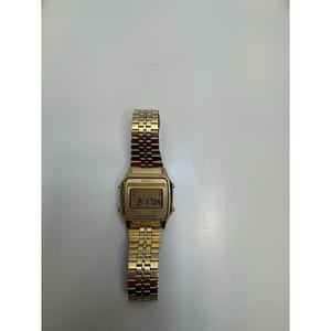 Seiko Vintage Gold Digital Alarm Chronograph Watch A914-5409 Working From 80s bild 3