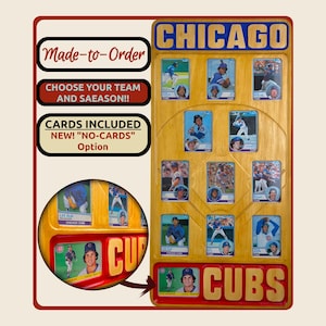 MLB Baseball Team Frame. Custom Made-to-Order Trading Card Display.