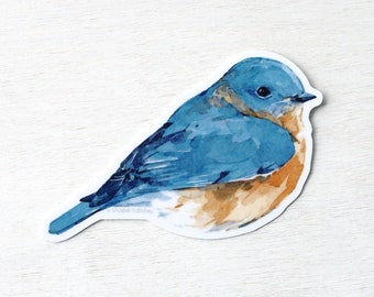 Bluebird Sticker Backyard Bird Sticker Bird Watcher Waterproof Vinyl Art Sticker Decal