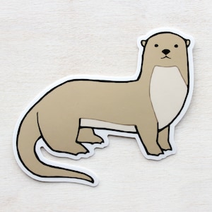 Otter Sticker Cute Animal Art Sticker Waterproof Vinyl Sticker Computer Decal