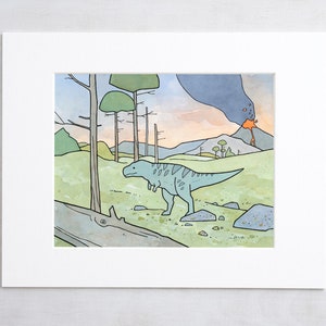 T Rex Print Dinosaur Decor Dinosaur Kids Room Wall Art