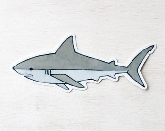 Sticker requin de récif Sticker pour ordinateur portable animal de l'océan Sticker art vinyle imperméable