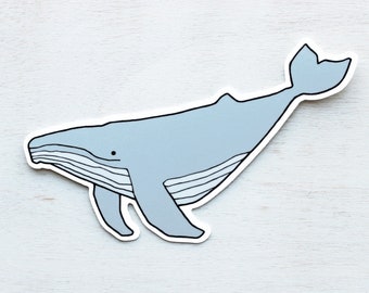 Sticker bultrug: waterdichte vinyl sticker oceaankunst