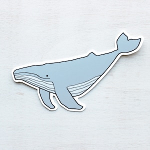 Whale Sticker Ocean Animal Laptop Sticker Waterproof Vinyl Art Sticker Decal image 1