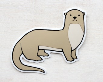 Otter Sticker Cute Animal Art Sticker Waterproof Vinyl Sticker Computer Decal