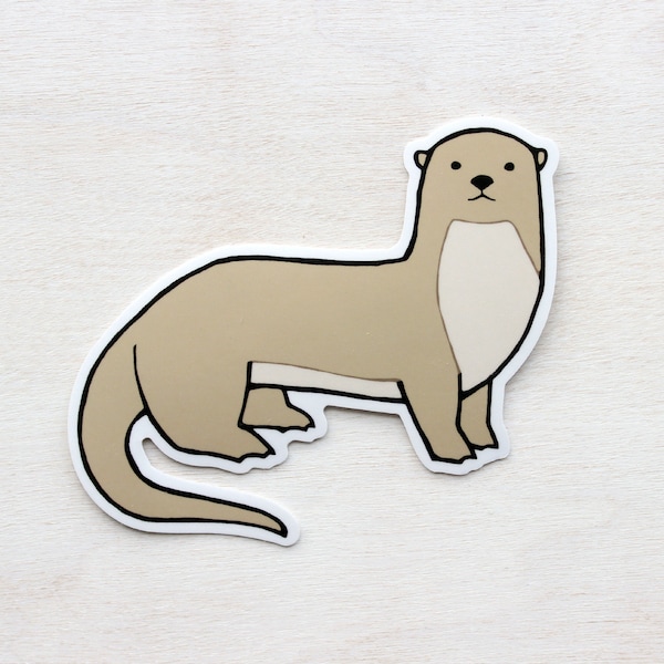 Otter Sticker Cute Animal Art Sticker Waterproof Vinyl Sticker Computer Decal