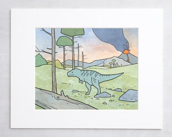Decorazione da parete per camera dei bambini con dinosauro con stampa T Rex