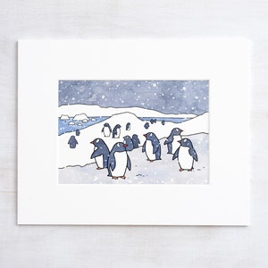 Gentoo Penguins Art Print Nursery Wall Art Animal Nursery Decor image 1