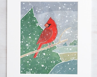 Nice Unique Snow Bird Winter Cardinal Suspender Unisex Suspender Adjustable Y-Back 