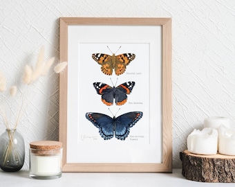 Butterfly Tier Watercolor Art Print