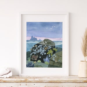 Tidepool aquarel Art Print nautische oceaan muur kunst kust muur decor afbeelding 8