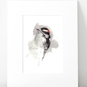 Woodpecker Watercolor Painting Art Print Home Office Decor image 3