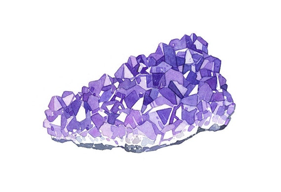 Amethyst watercolor deals