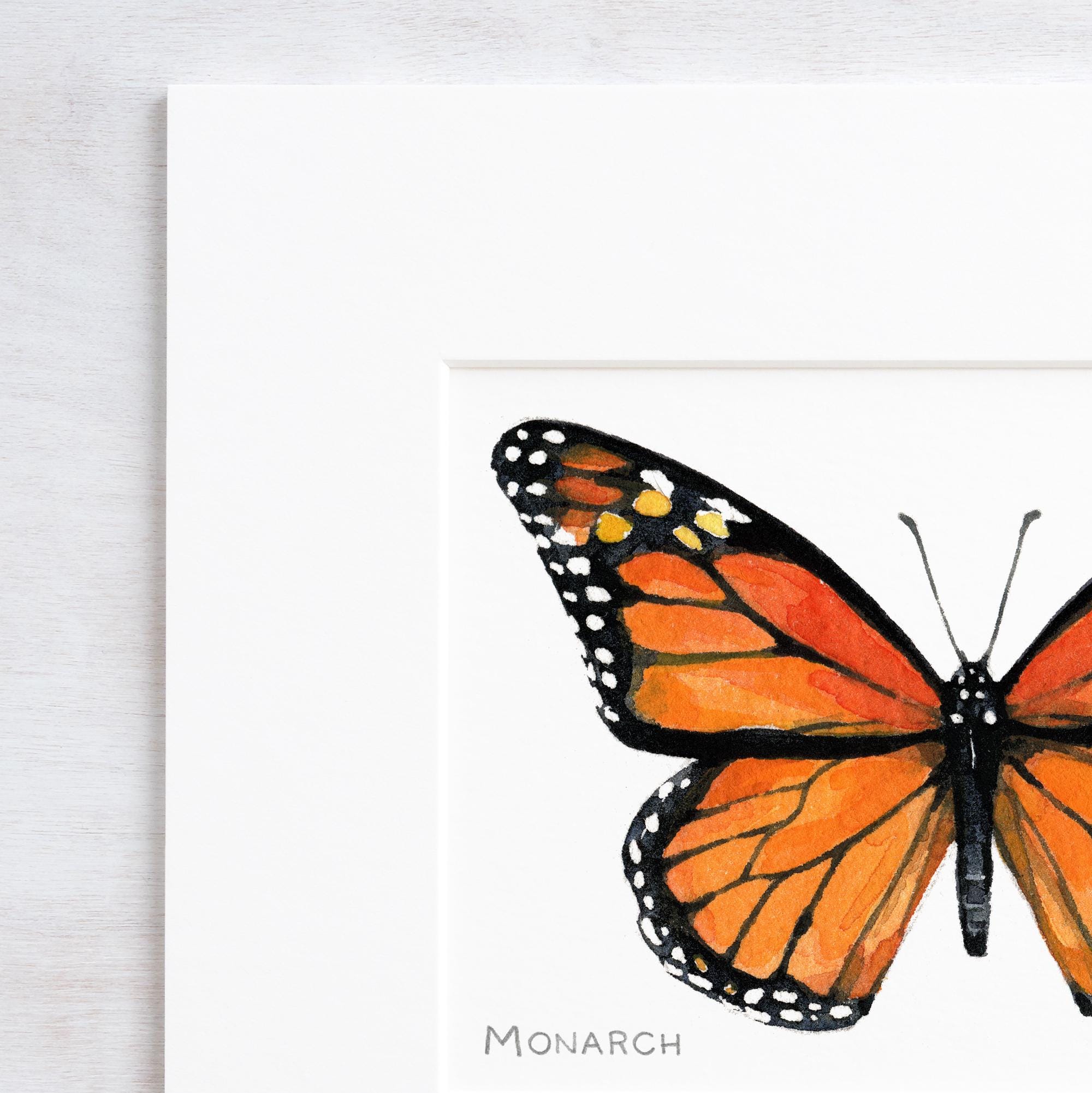 Monarch Butterfly Watercolor Art Print - Etsy